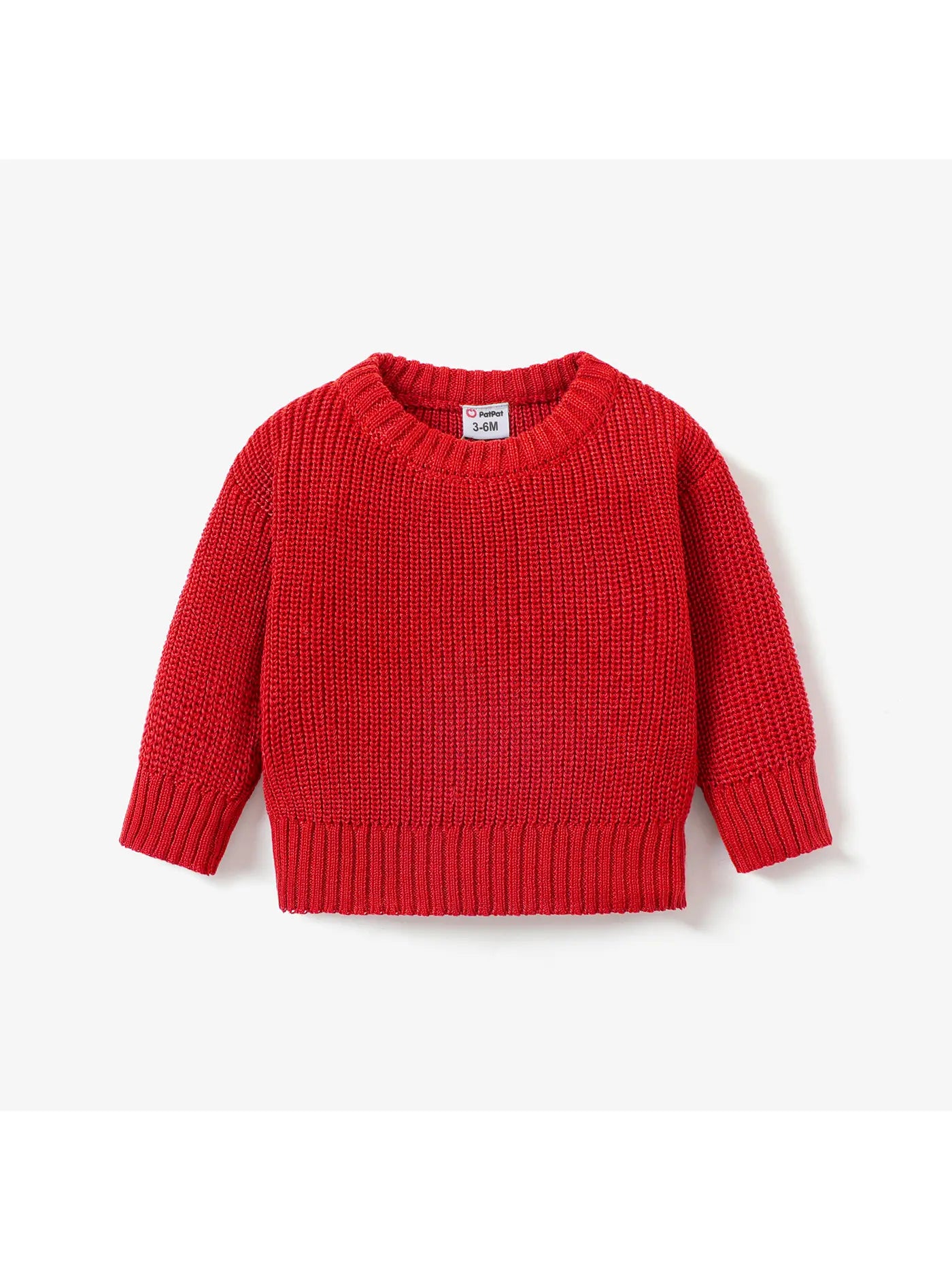 PREORDER: Baby Solid Long Sleeve Knitted Sweater Pullover