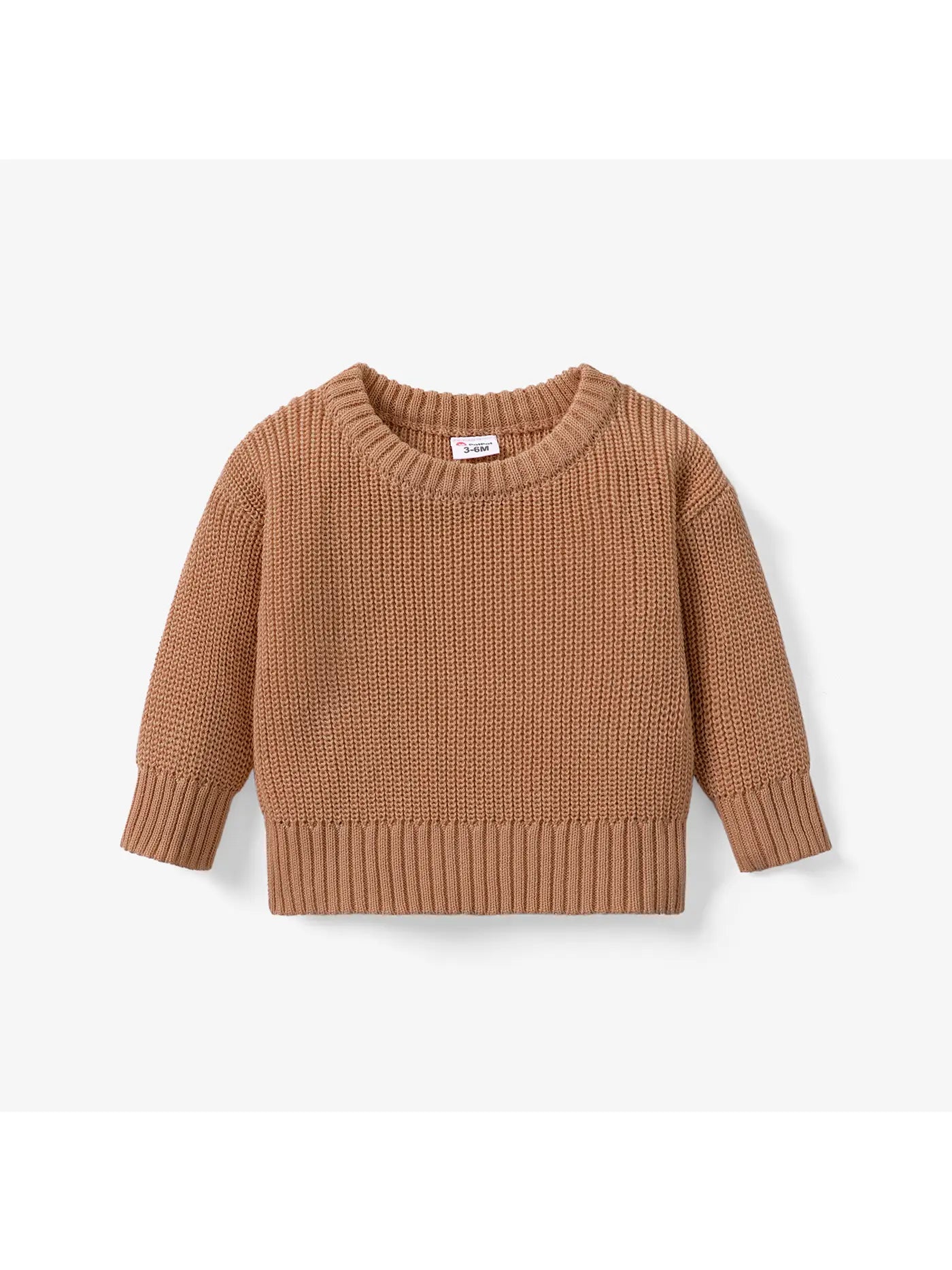 PREORDER: Baby Solid Long Sleeve Knitted Sweater Pullover