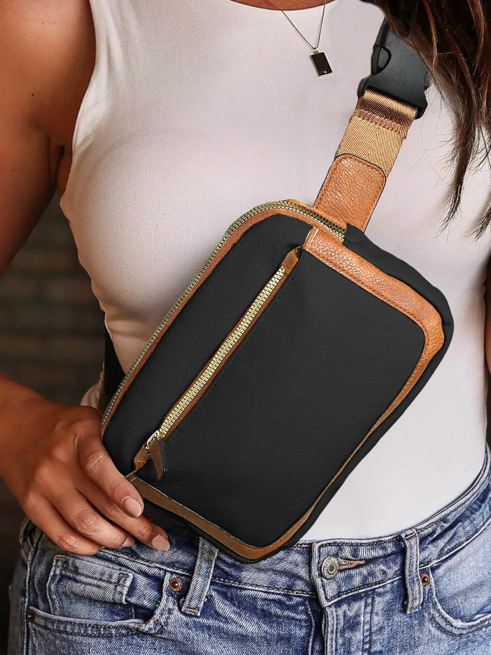 Adjustable Strap Mini Leather Crossbody Bag