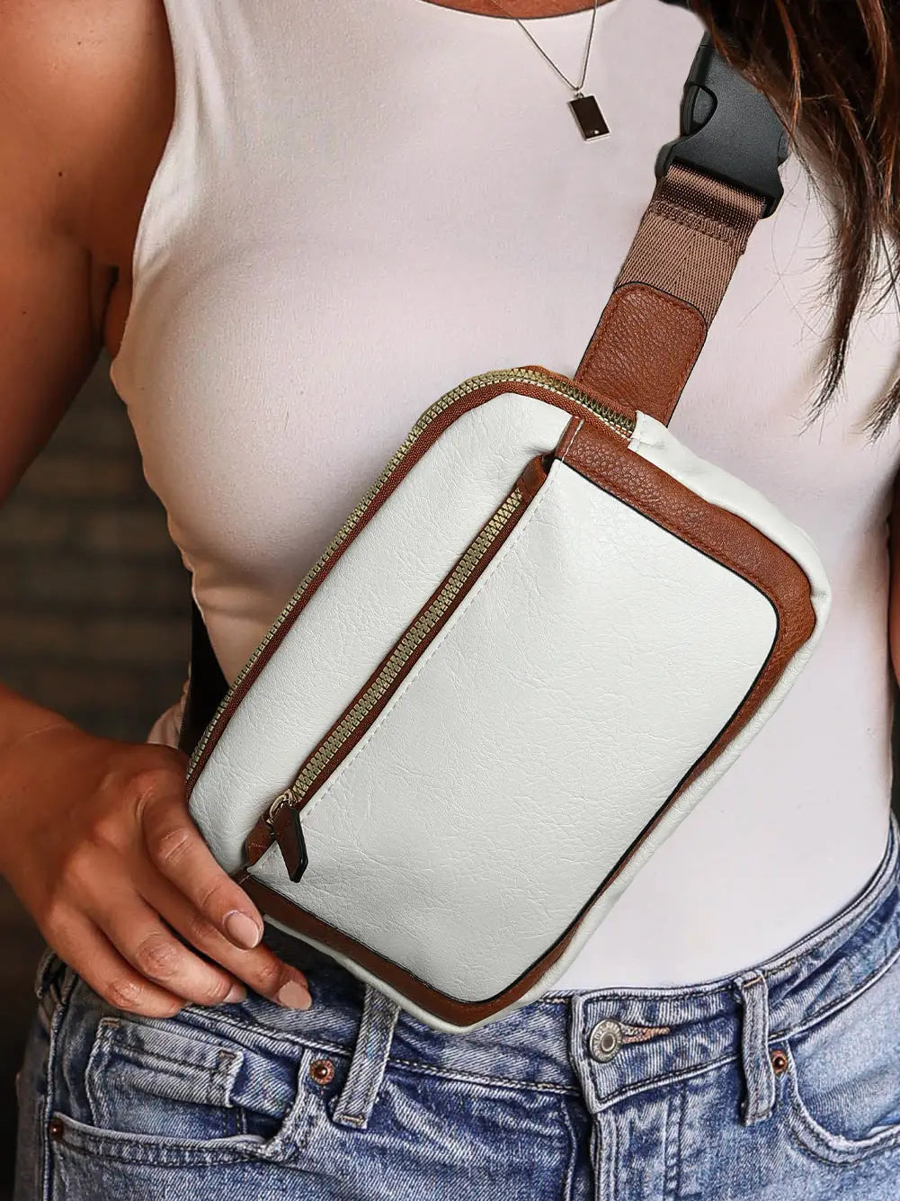 Adjustable Strap Mini Leather Crossbody Bag