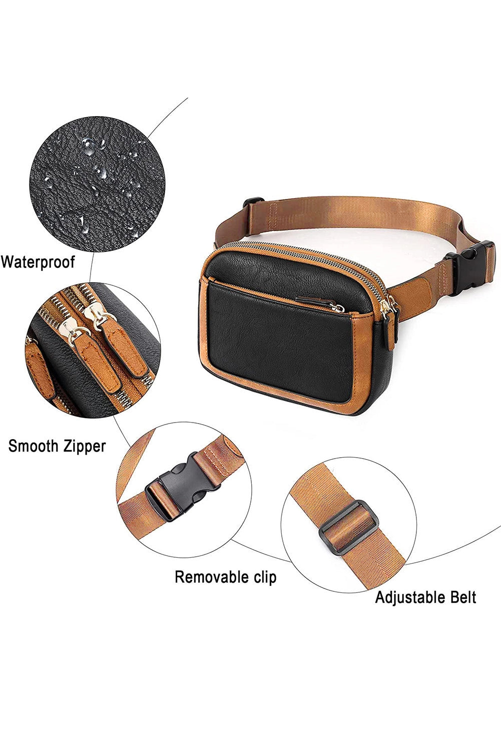 Adjustable Strap Mini Leather Crossbody Bag