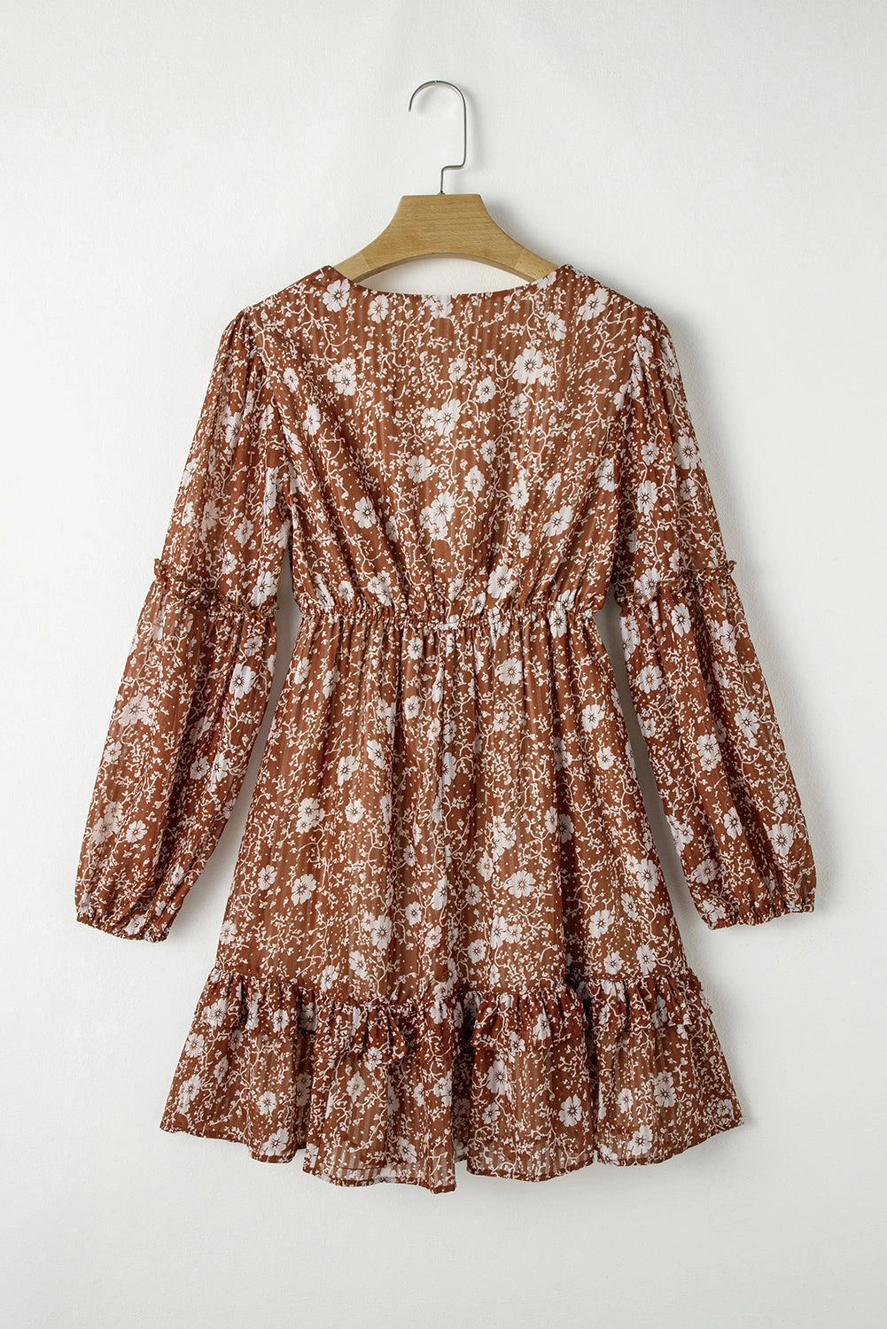 PREORDER: Ashley Boho Floral Puff Sleeve Mini Dress