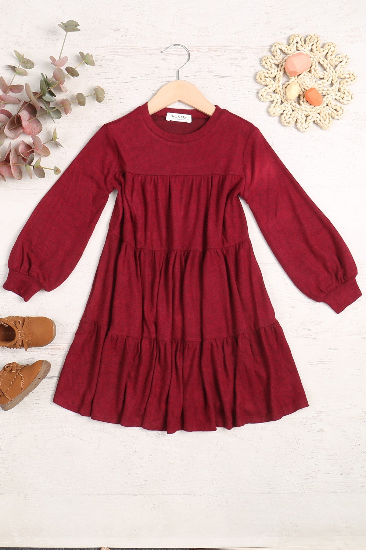 PREORDER: Kids Long Sleeve Tiered Dress