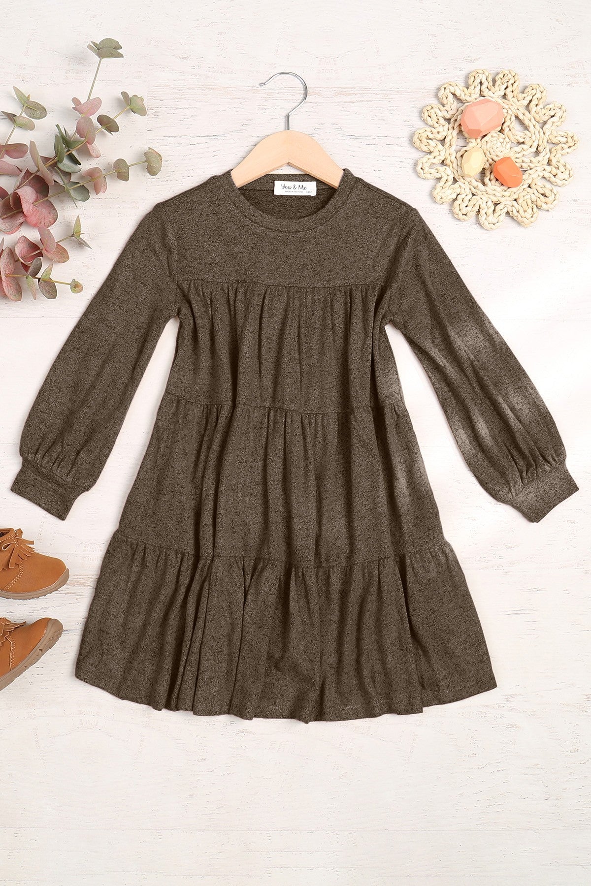 PREORDER: Kids Long Sleeve Tiered Dress