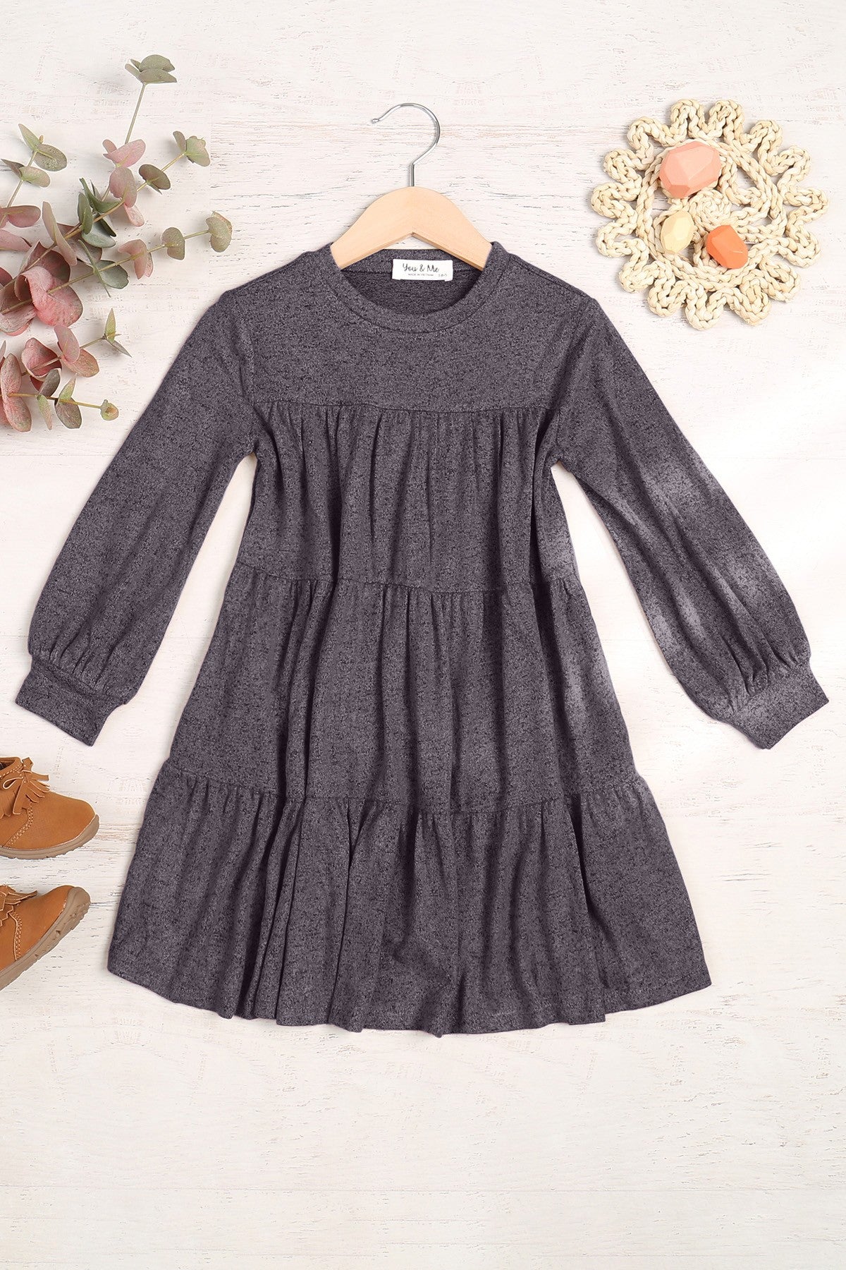 PREORDER: Kids Long Sleeve Tiered Dress