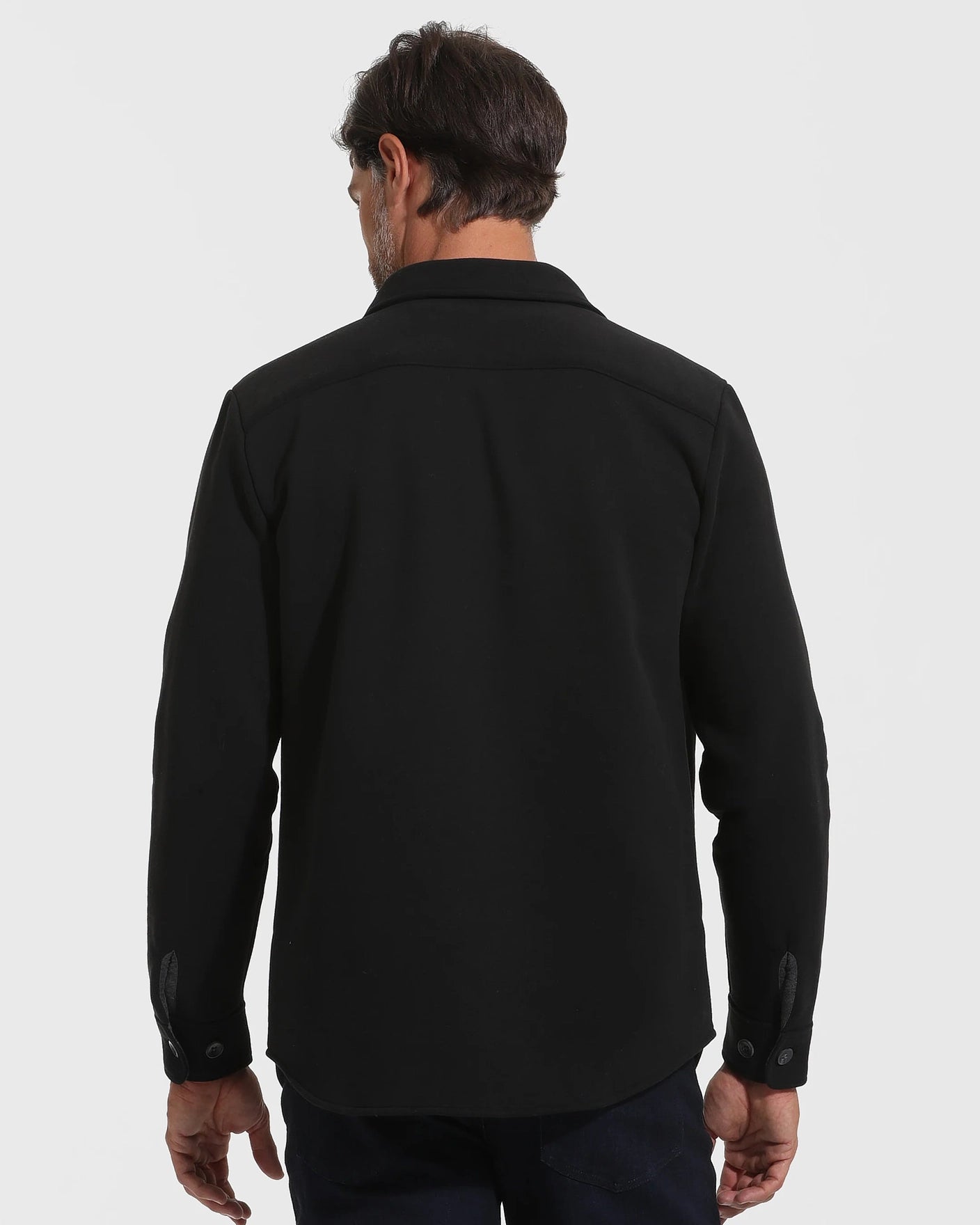 PREORDER: Men's Fleece Shacket- Black