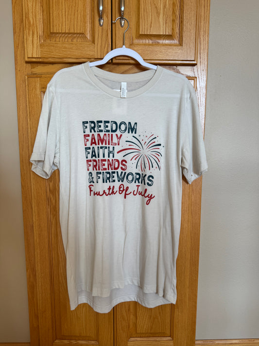 Fourth of July tee (Cream)