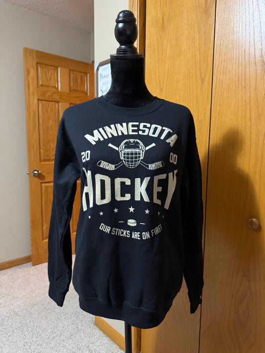 Retro Minnesota Wild Hockey Crewneck Sweatshirt SIZE SMALL