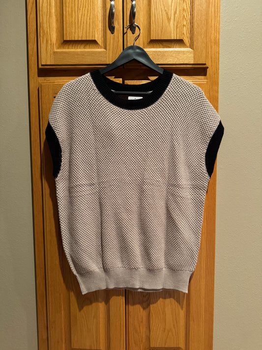 Tan/ Black sweater SIZE MEDIUM