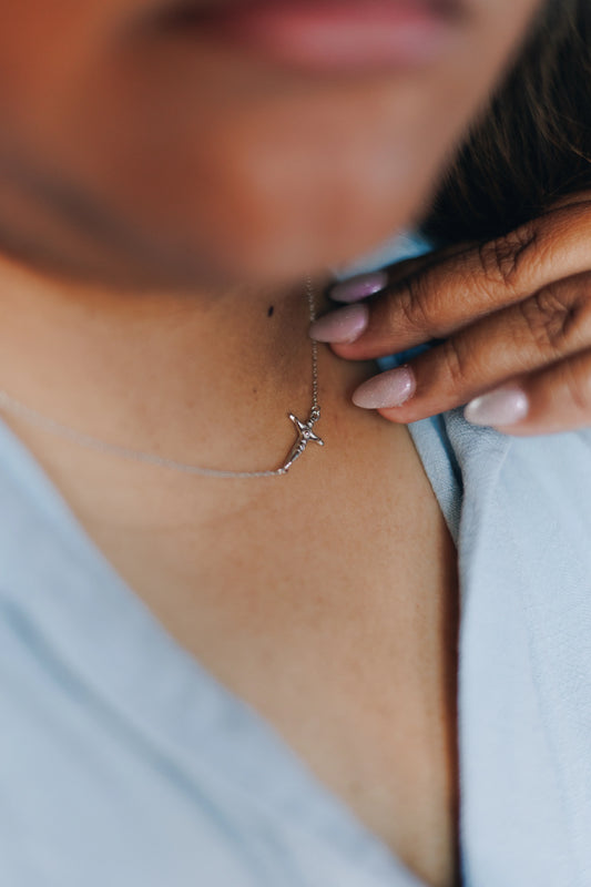 PREORDER: By Your Side Necklace - Catholic Crucifix Necklace (Gold or Silver)