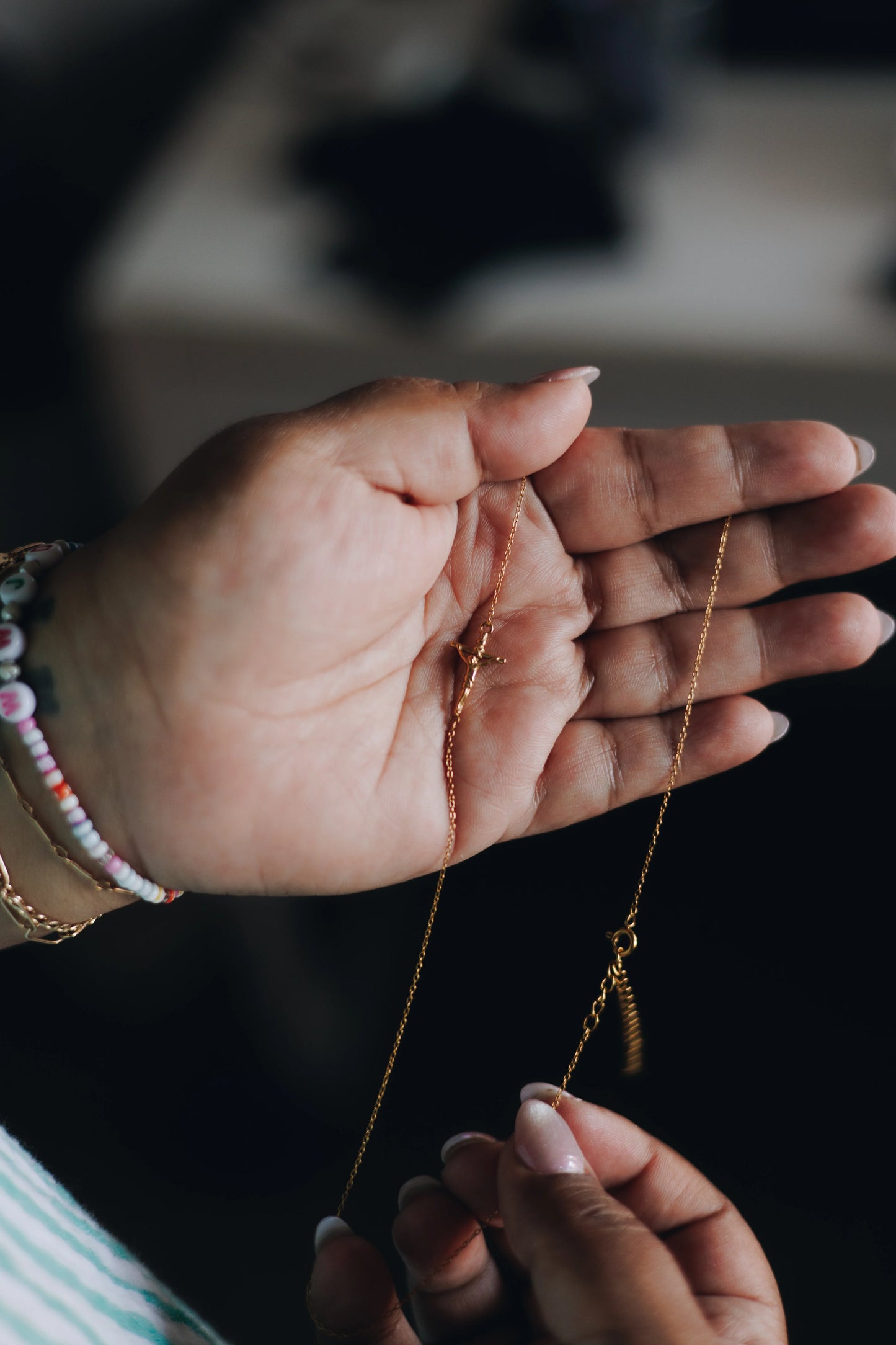 PREORDER: By Your Side Necklace - Catholic Crucifix Necklace (Gold or Silver)