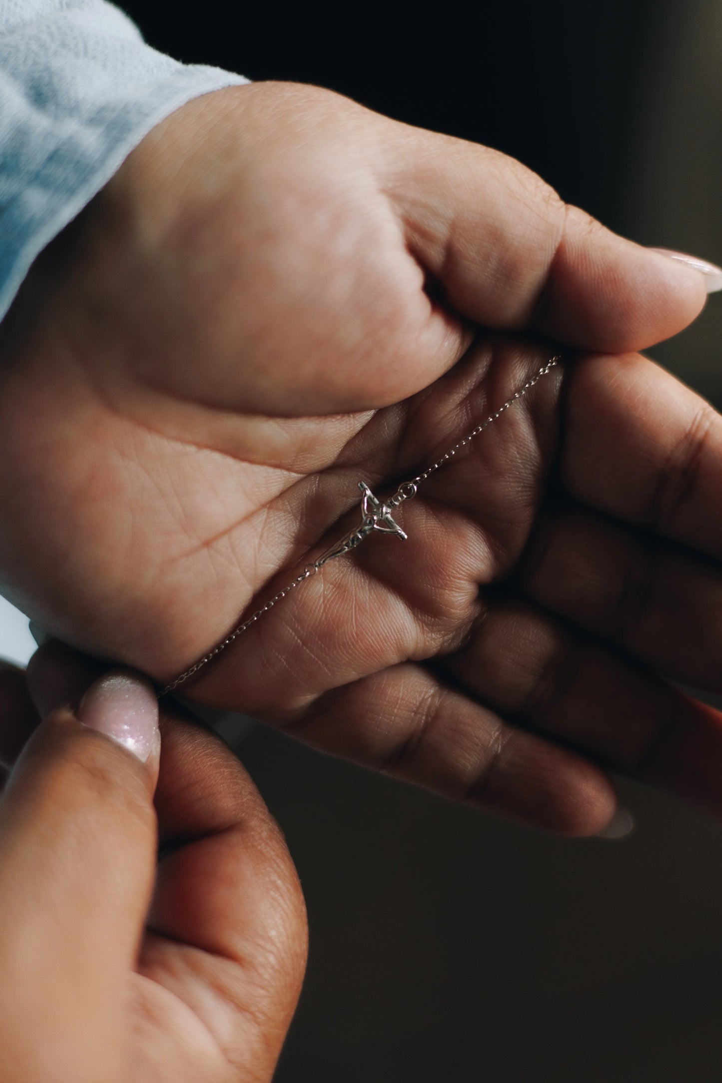 PREORDER: By Your Side Necklace - Catholic Crucifix Necklace (Gold or Silver)