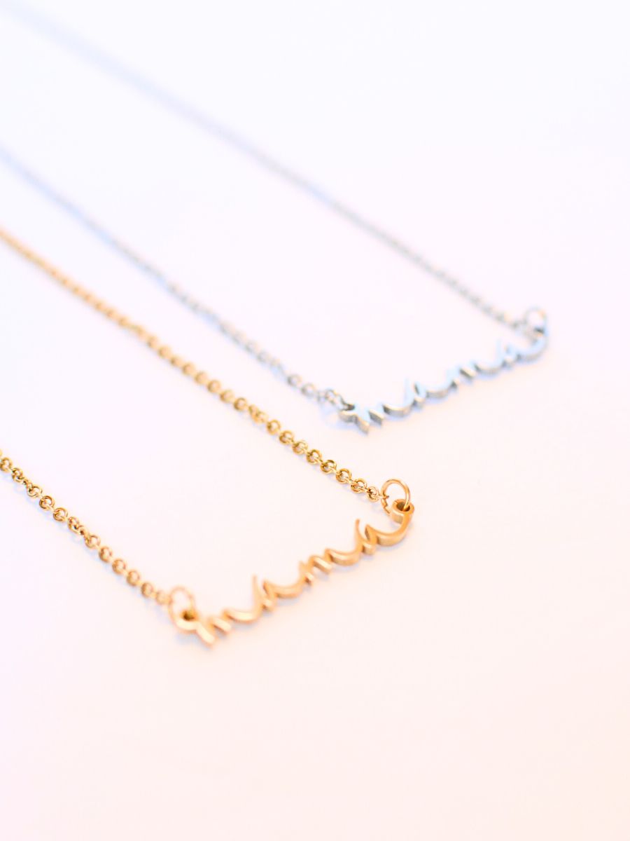 PREORDER: Mama Cursive Word Necklace