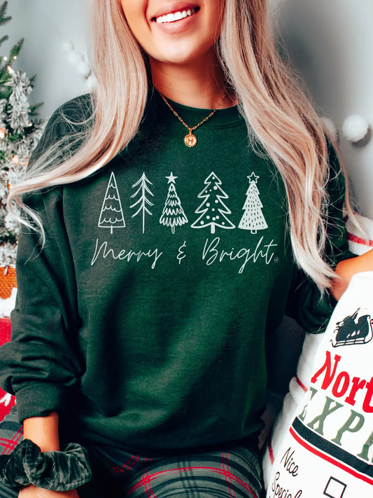 PREORDER: Merry & Bright Christmas Crewneck