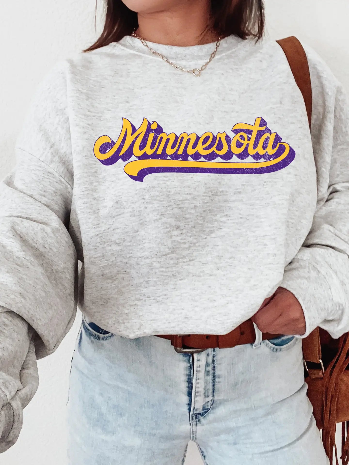 Retro Minnesota Vikings Crewneck Sweatshirt