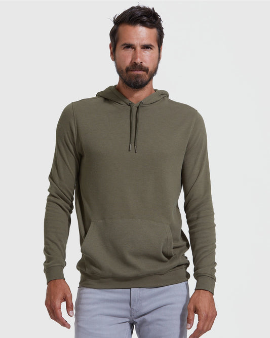 PREORDER: Mens Waffle Hoodie- Military Green