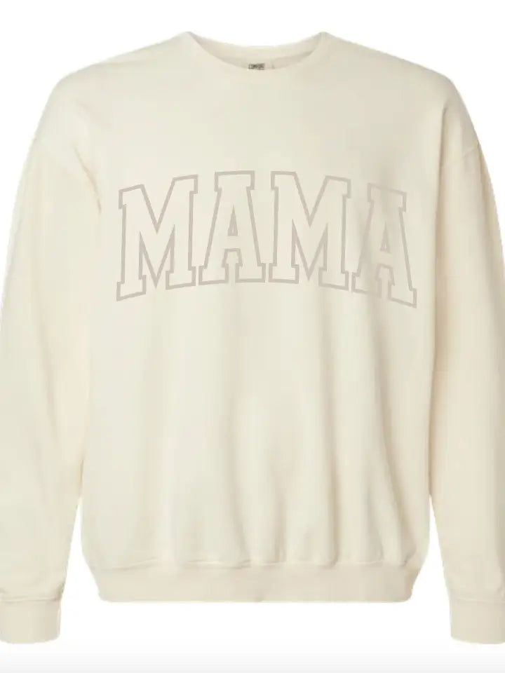 Mama Neutral Varsity Pullover