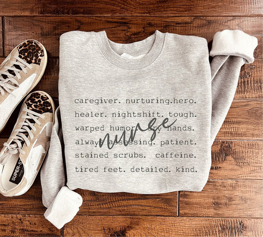 PREORDER: Nurse Words Sweatshirt