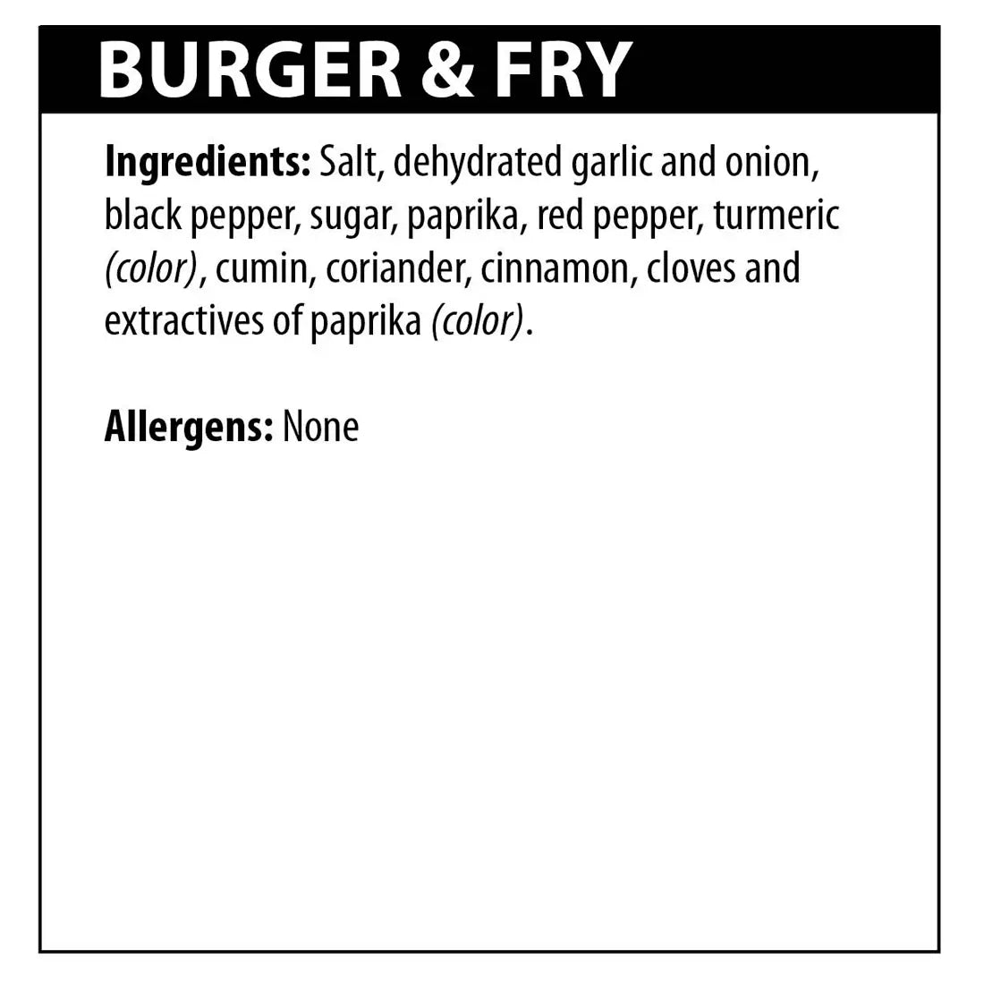 Rada Burger & Fry Seasoning