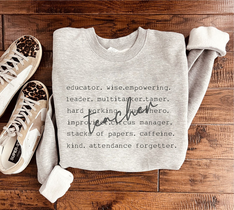 PREORDER: Teacher Words Sweatshirt