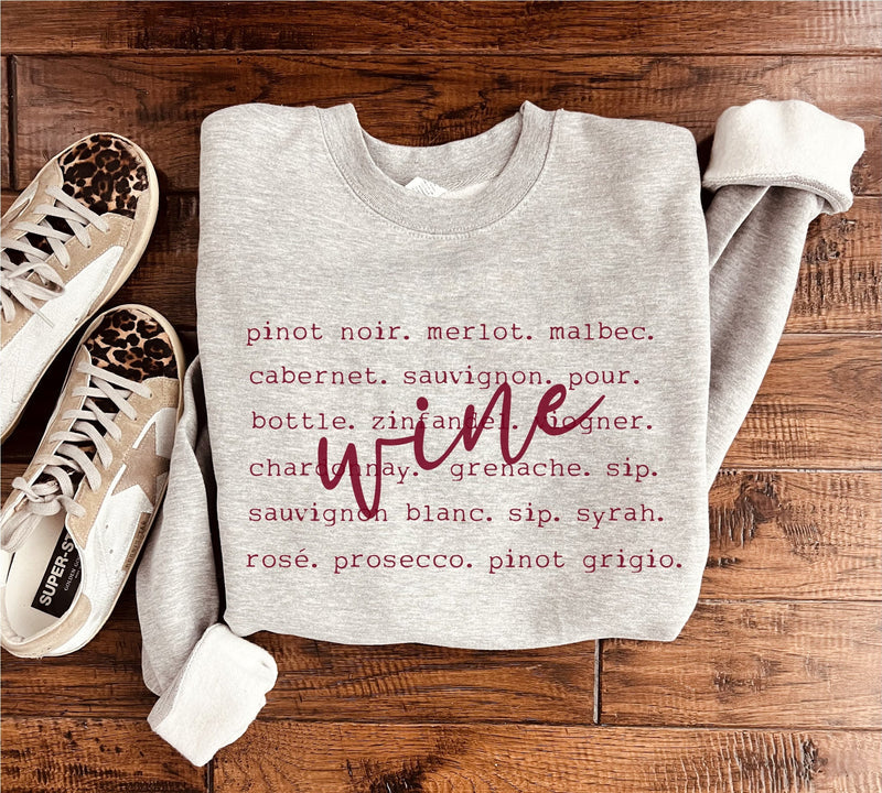 PREORDER: Wine Words Sweatshirt