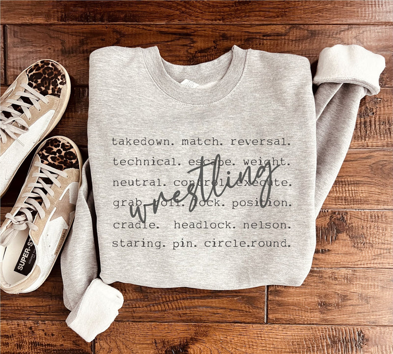 PREORDER: Wrestling Words Sweatshirt