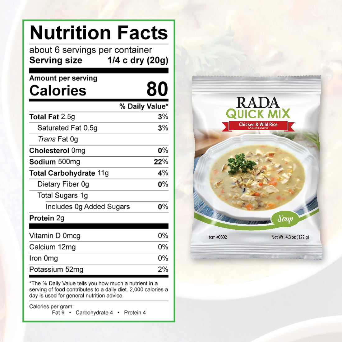 PREORDER: Rada Chicken and Wild Rice Soup Mix