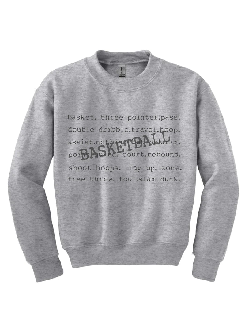 PREORDER: YOUTH Basketball Words Sweatshirt