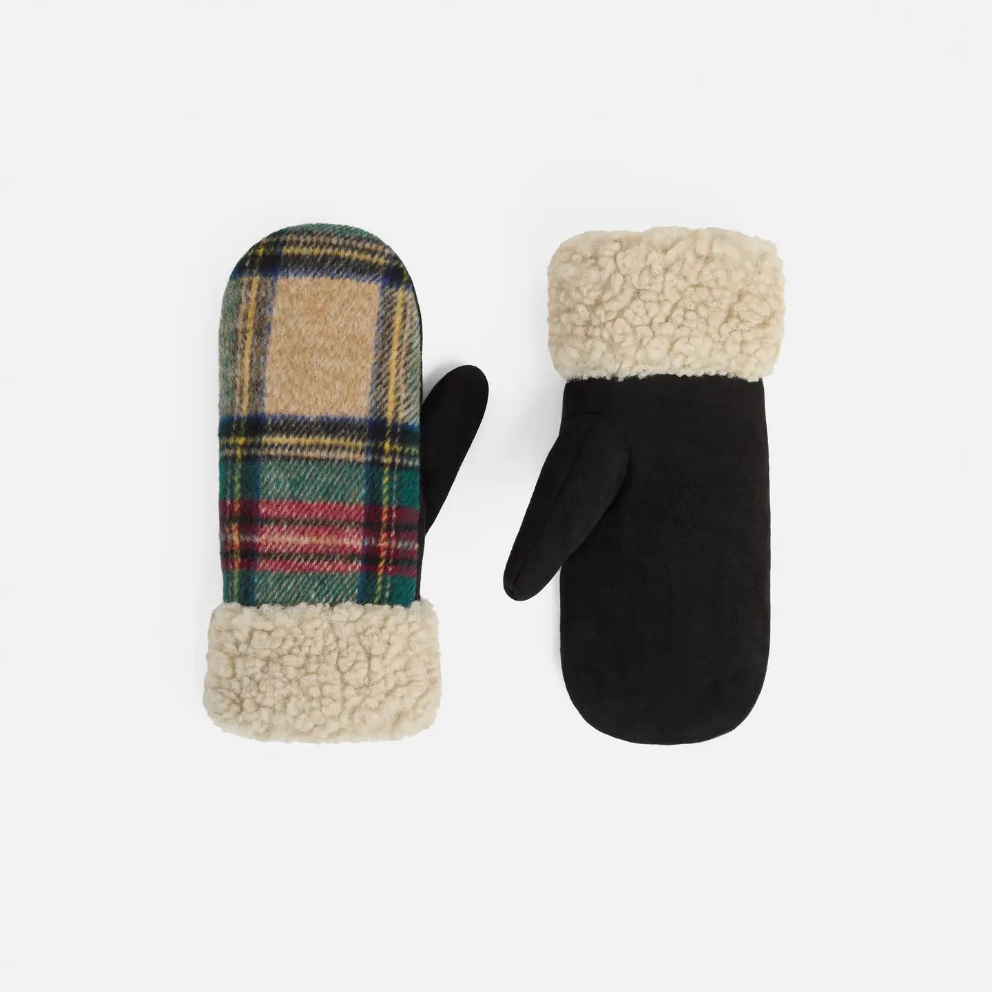 PREORDER: Sherpa Cuff Plaid Mitten