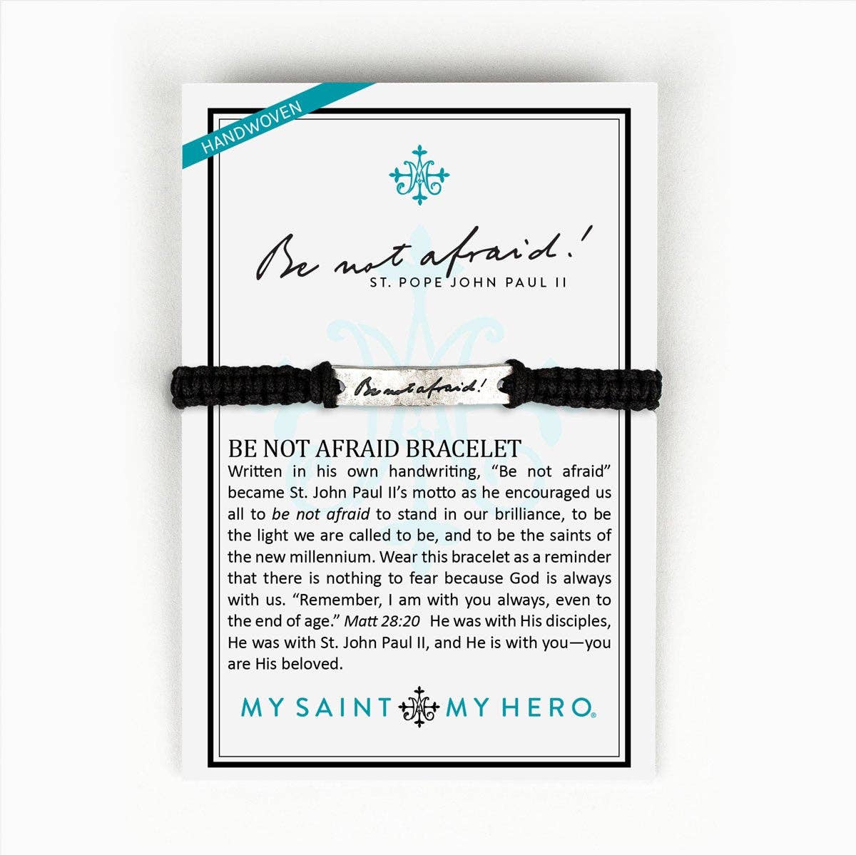 Be Not Afraid Bracelet - Black / Silver