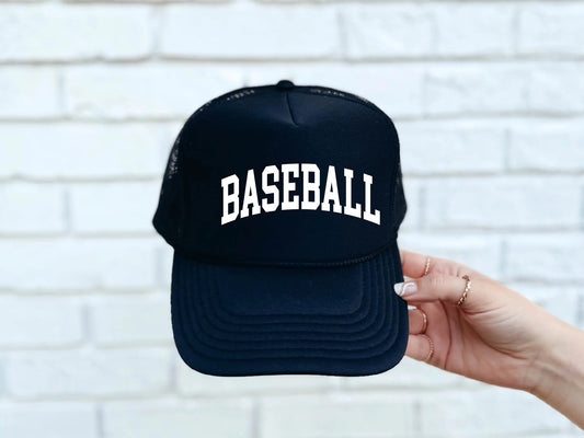 Baseball arch foam trucker hat