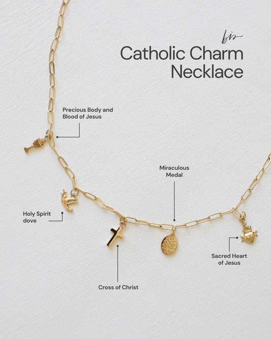 PREORDER: Catholic Gold Charm Bracelet or Necklace