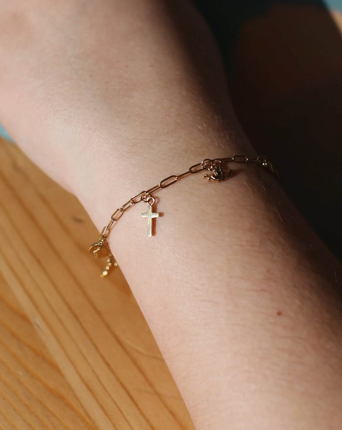 PREORDER: Catholic Gold Charm Bracelet or Necklace