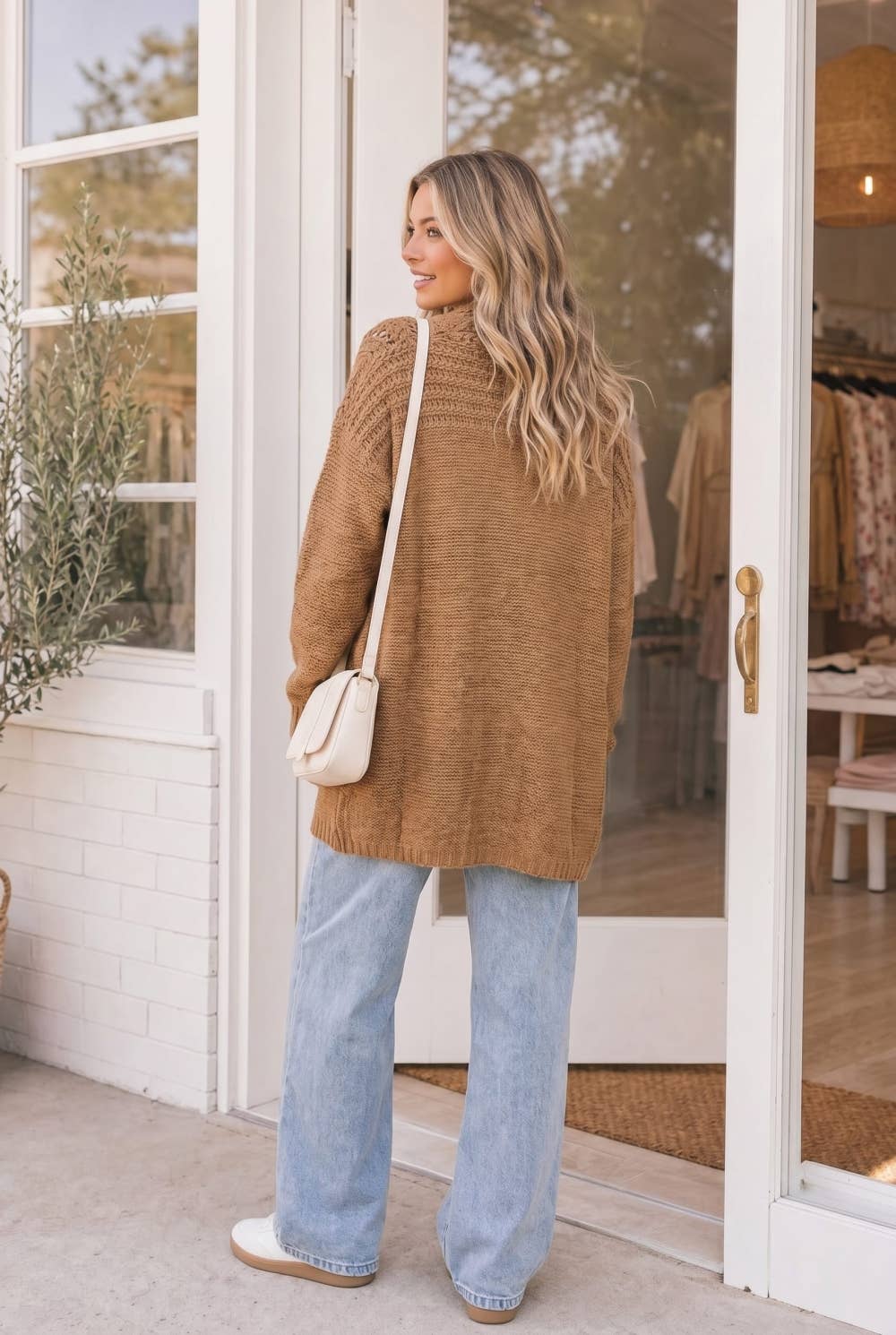 Thick Cable Knit Pocket Cardigan