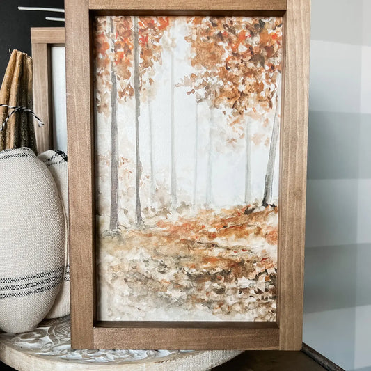 PREORDER: Autumn Forest | Watercolor Wall Decor, Made in the USA