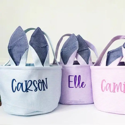 PREORDER: Kids Custom Name Easter Bunny Basket