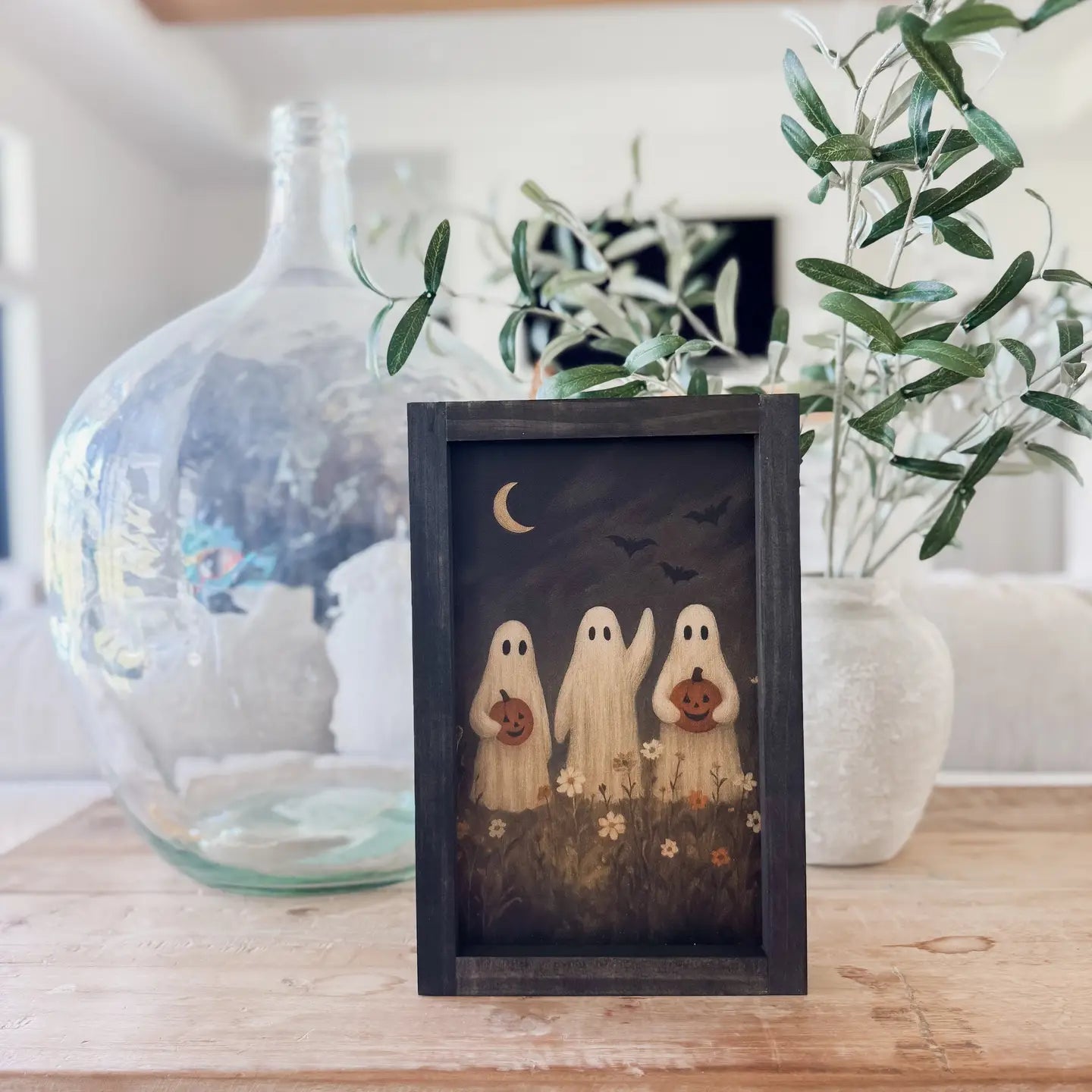 PREORDER: Ghost Flower Field | Halloween Wall Art