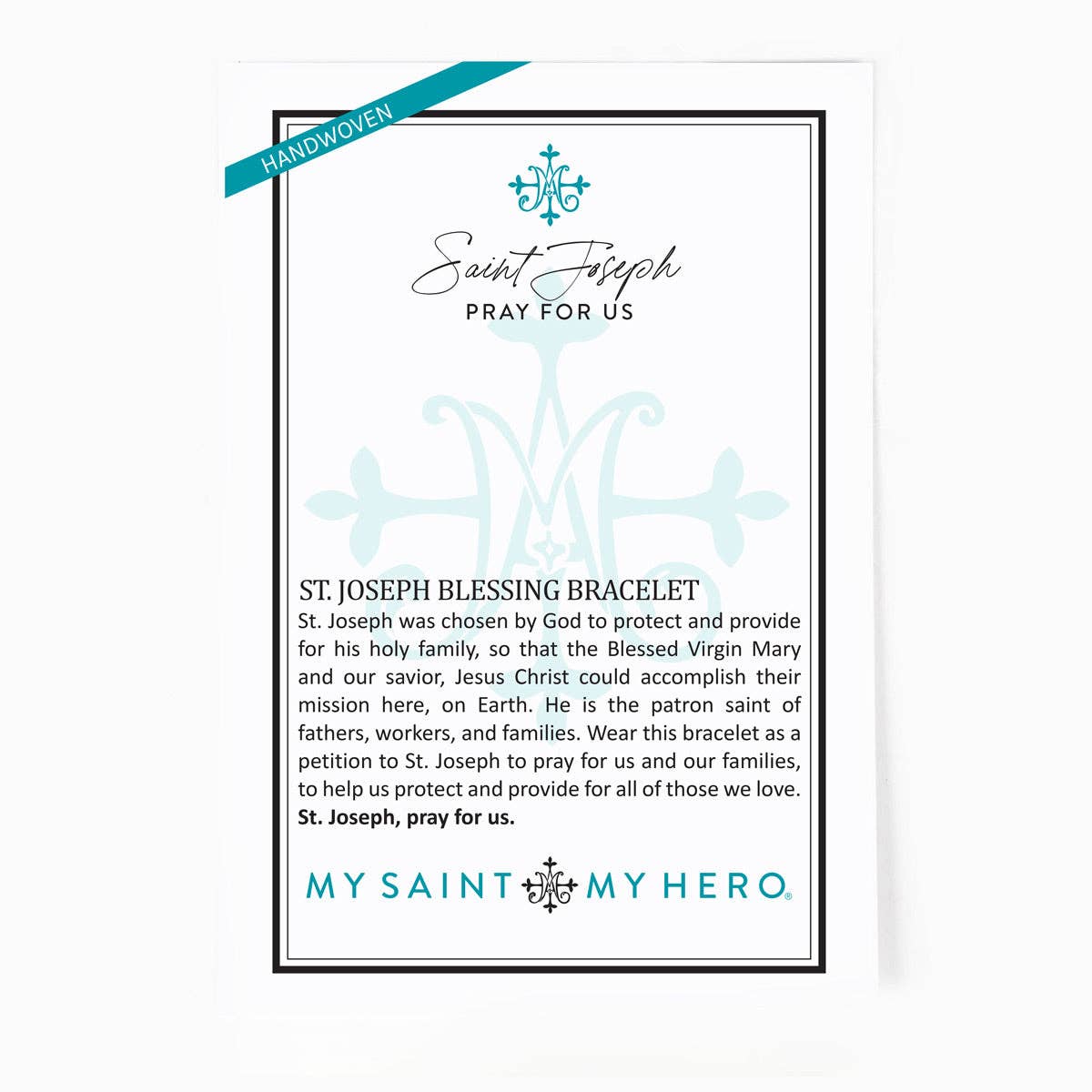St. Joseph Blessing Bracelet - Black / Silver