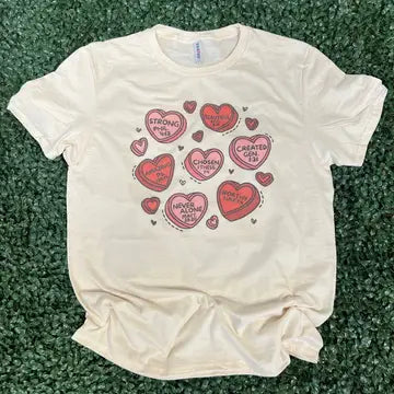 PREORDER: Hearts and Verses - Valentine Tee On Cream
