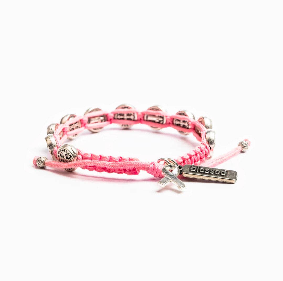 Blessings For A Cure Bracelet - Pink / Silver