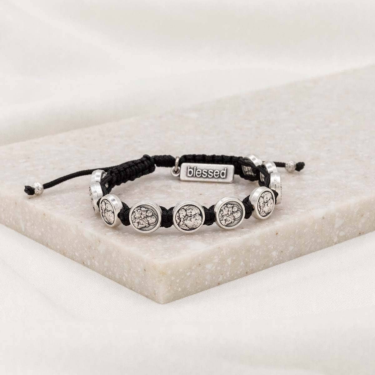 St. Joseph Blessing Bracelet - Black / Silver