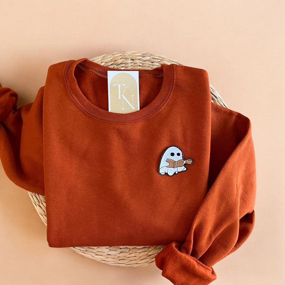PREORDER: Ghost with books and coffee crew