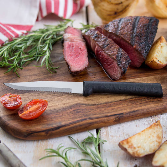 Black Serrated Steak Knife