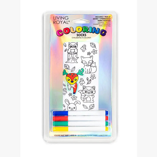 Ankle Socks - DIY Coloring Kit - Woodland Critters