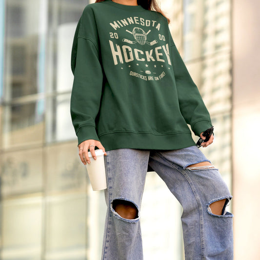 PREORDER: Retro Minnesota Wild Hockey Crewneck Sweatshirt