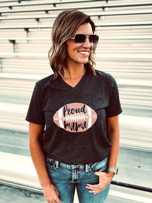 PREORDER: Proud mama football tee