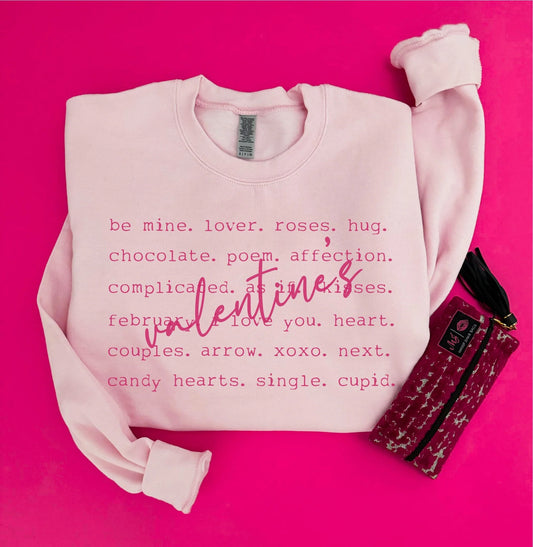 PREORDER: Valentine's Words Basic Sweatshirt