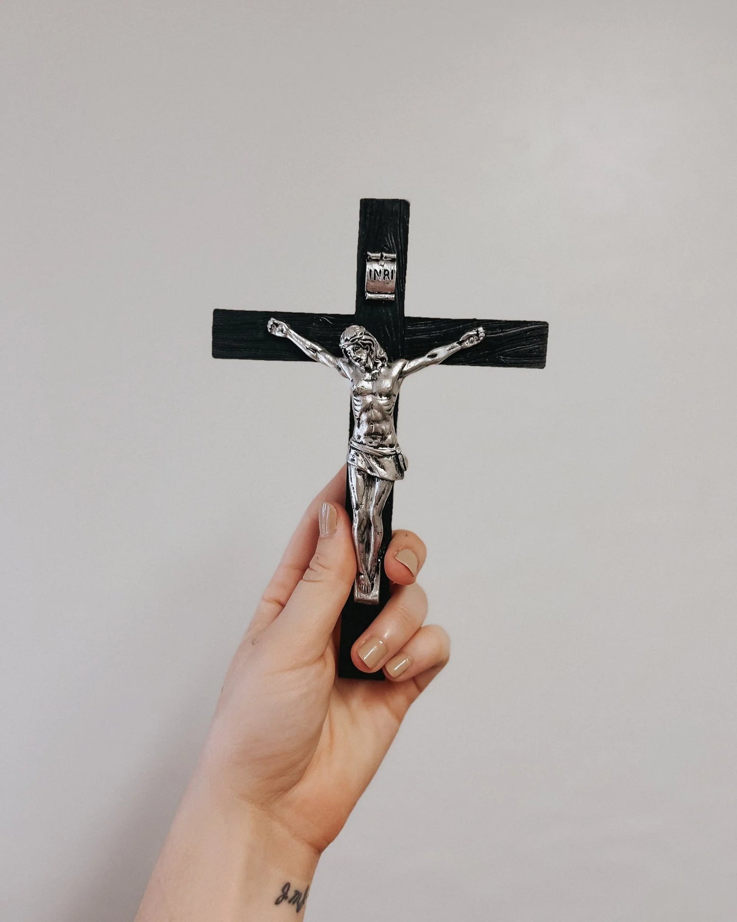 PREORDER: Black Wall Crucifix // 8 inch