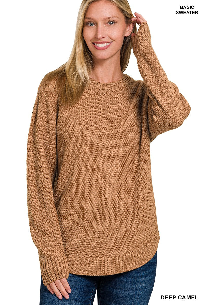 Zenana Round Neck Sweater